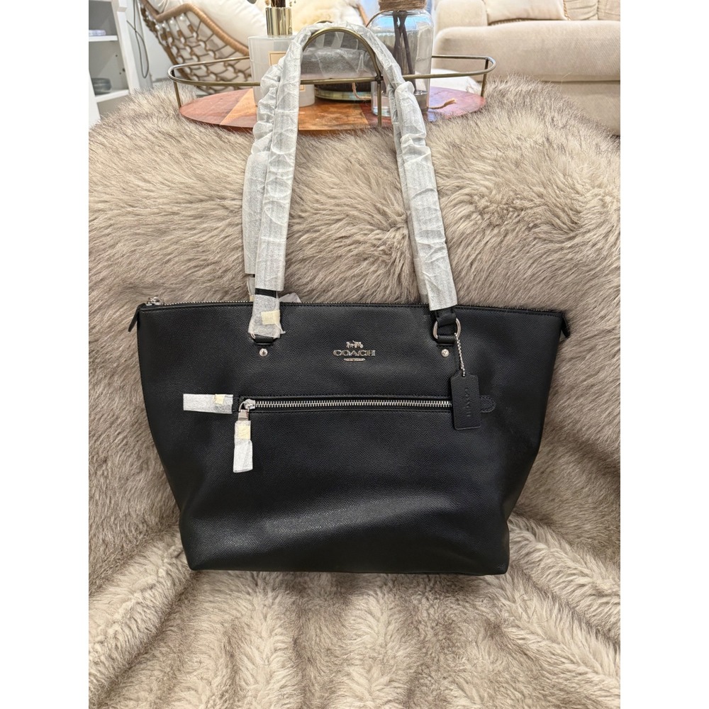 Coach Black Crossgrain Leather Tote (NWT!)